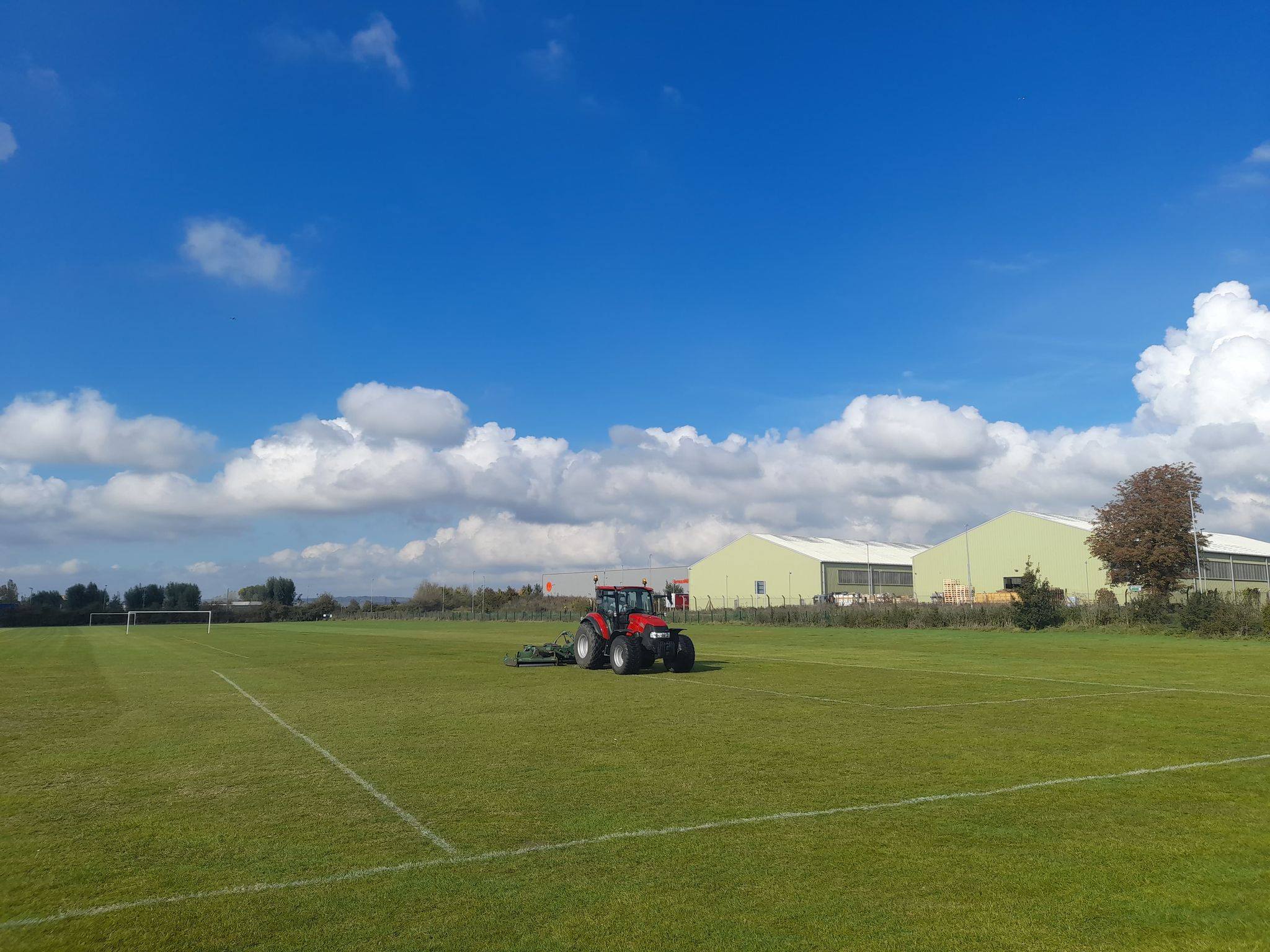 Bowerhill Sports Field open space on a sunny day